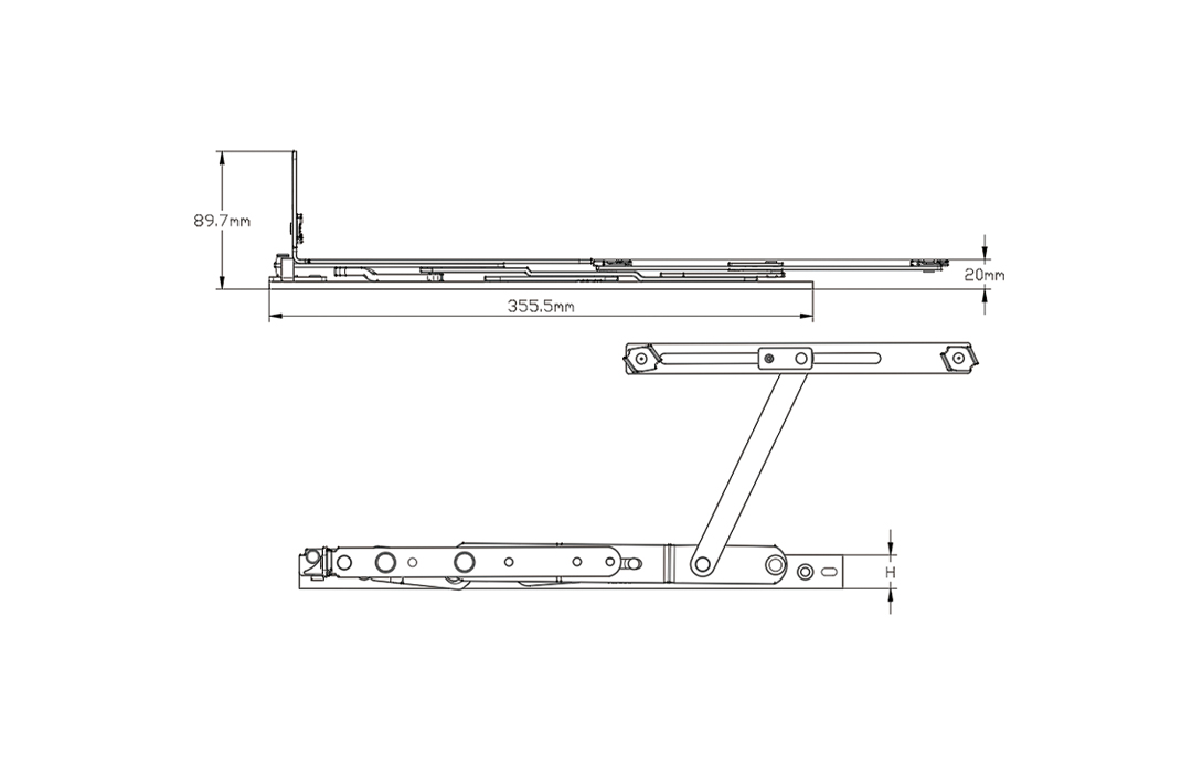 【沃特牌】VT-333 特重型带尼阻款上悬窗撑 【沃特牌】VT-333 特重型带尼阻款上悬窗撑